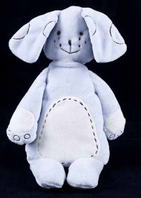 Pottery Barn Kids Stitched Blue Bunny Rabbit Critter Plush